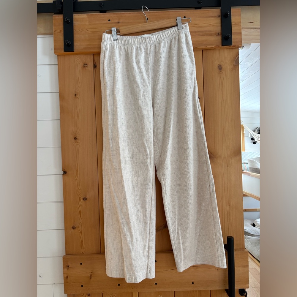 OAK + FORT Beige Textured Pants